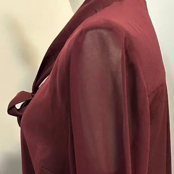 RW&CO. TIE-NECK CHIFFON BLOUSE fits(M/S) - Picture 8 of 14